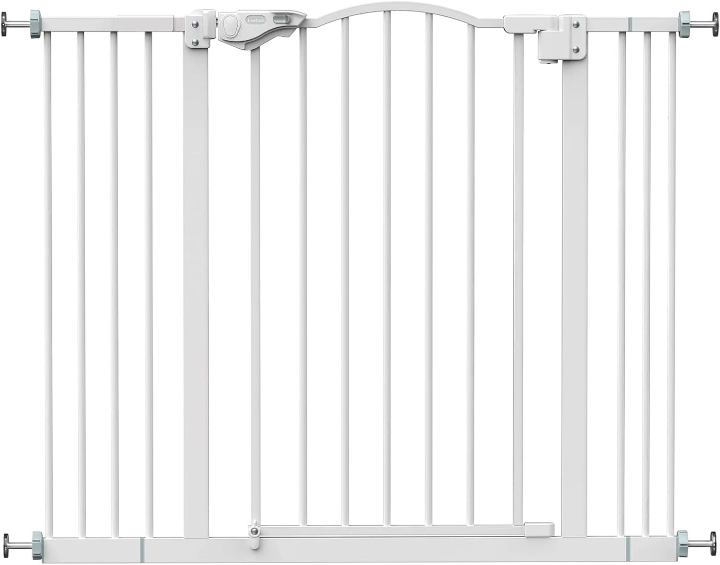 Versatile 29-39.6" Baby Gate for Pets - Auto Close, One-Hand Opening, and 30" Tall Safety Design for Stairs, Hallways, and Bedrooms - Easy Pressure Mount Installation in Elegant White