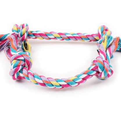 Durable Cotton Knot Rope Chew Toy for Puppies - Perfect for Teeth Cleaning and Playtime!