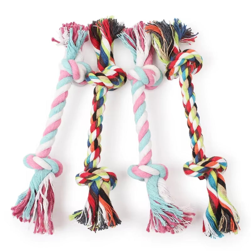 Durable Cotton Knot Rope Chew Toy for Puppies - Perfect for Teeth Cleaning and Playtime!