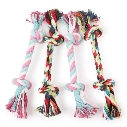 Durable Cotton Knot Rope Chew Toy for Puppies - Perfect for Teeth Cleaning and Playtime!
