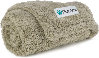 Ultimate Waterproof Dog Blanket - Reversible Sherpa Throw for Cozy Comfort and Furniture Protection (Taupe Camel, 24X32)