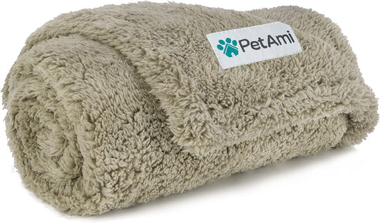 Ultimate Waterproof Dog Blanket - Reversible Sherpa Throw for Cozy Comfort and Furniture Protection (Taupe Camel, 24X32)