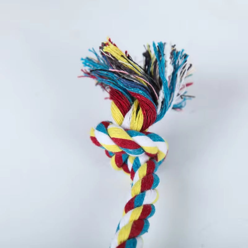 Durable Cotton Knot Rope Chew Toy for Puppies - Perfect for Teeth Cleaning and Playtime!