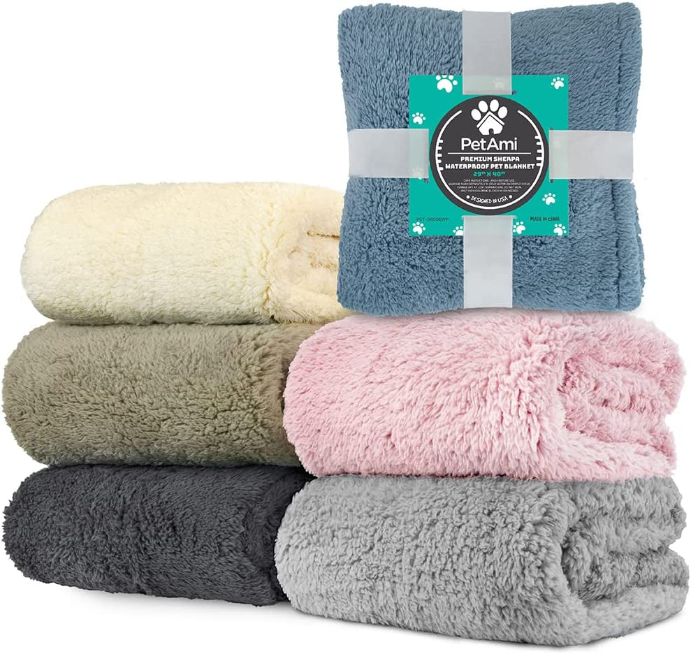 Ultimate Waterproof Dog Blanket - Reversible Sherpa Throw for Cozy Comfort and Furniture Protection (Taupe Camel, 24X32)