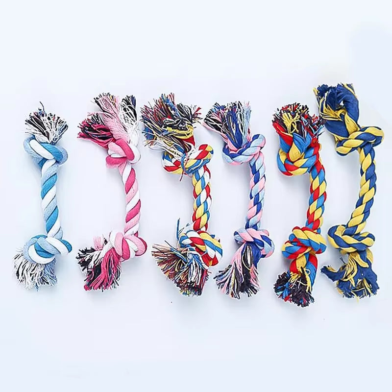 Durable Cotton Knot Rope Chew Toy for Puppies - Perfect for Teeth Cleaning and Playtime!