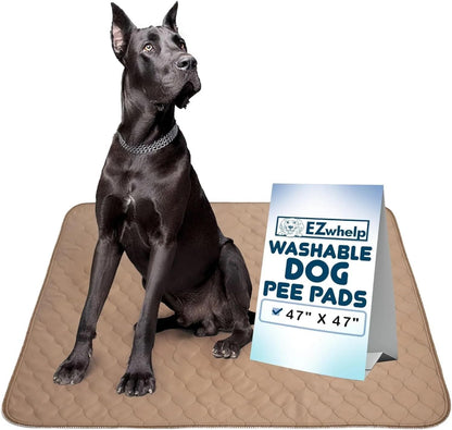 Premium Washable Pee Pads for Dogs - Waterproof, Reusable, and Eco-Friendly Training Pads for All Pets - Perfect for Whelping and Home Protection, 47" x 47"