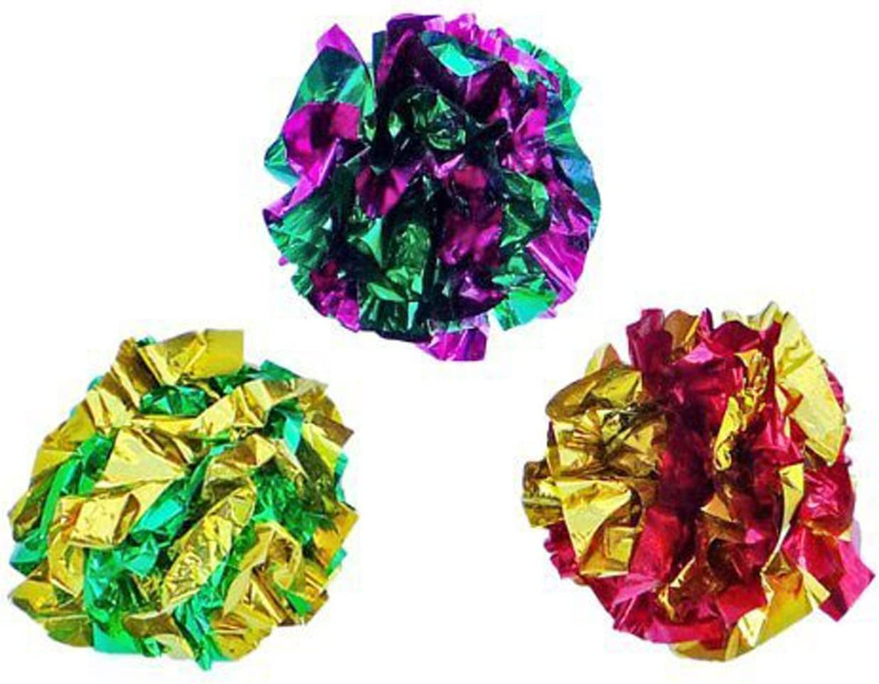 Exciting Mylar Crinkle Balls for Cats - 12 Pack of Fun and Interactive Playtime