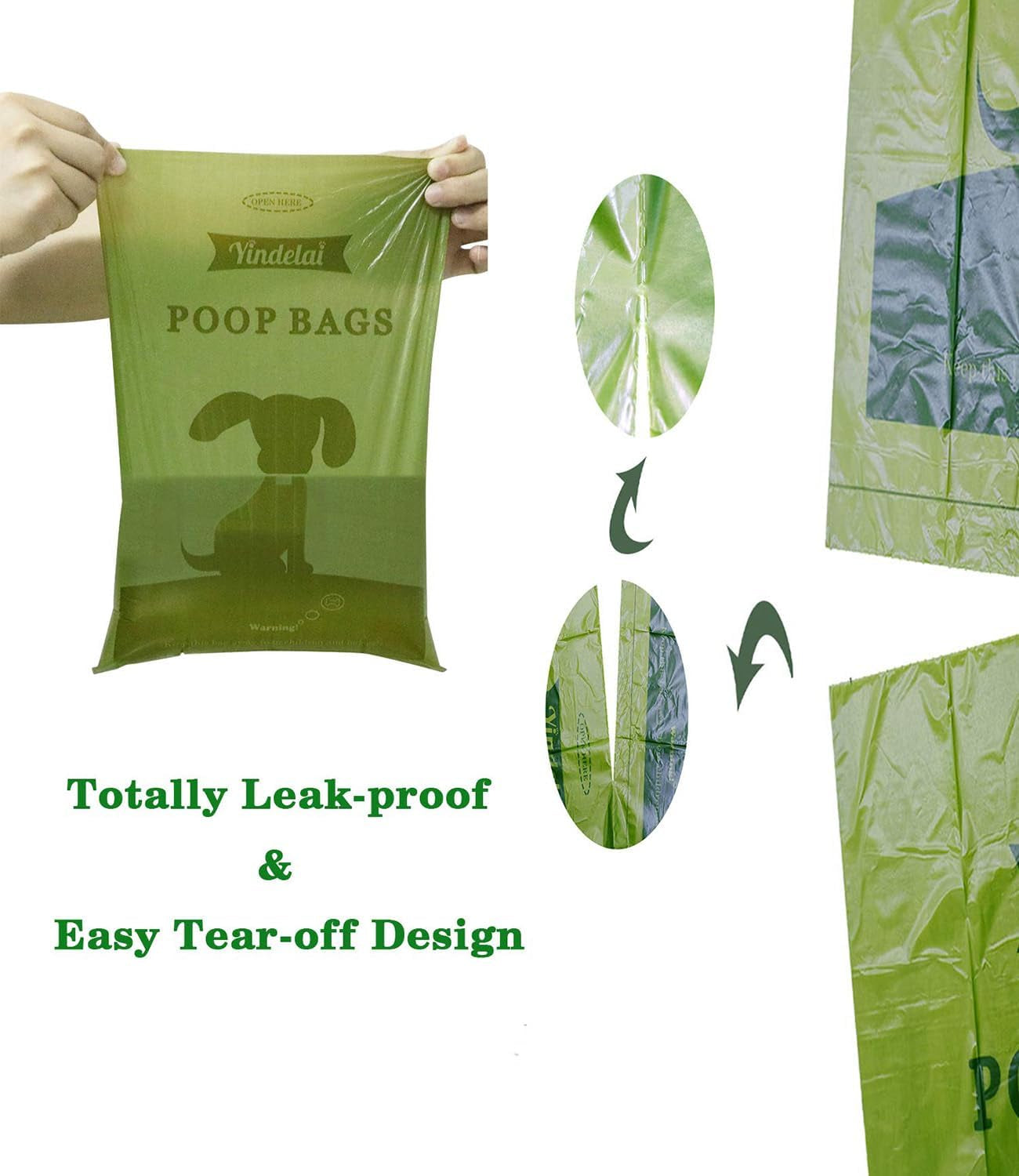 Eco-Friendly Dog Poop Bags: Biodegradable, Scented, Leak-Proof with Dispenser - 450 Count Refills