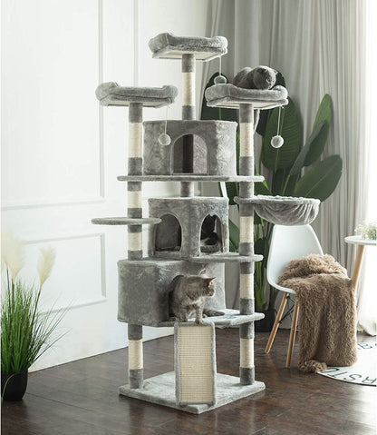 Ultimate XL Cat Tree - 73.4 Inch Activity Center with 3 Cozy Caves, Plush Perches, and Durable Scratching Posts for Large Cats